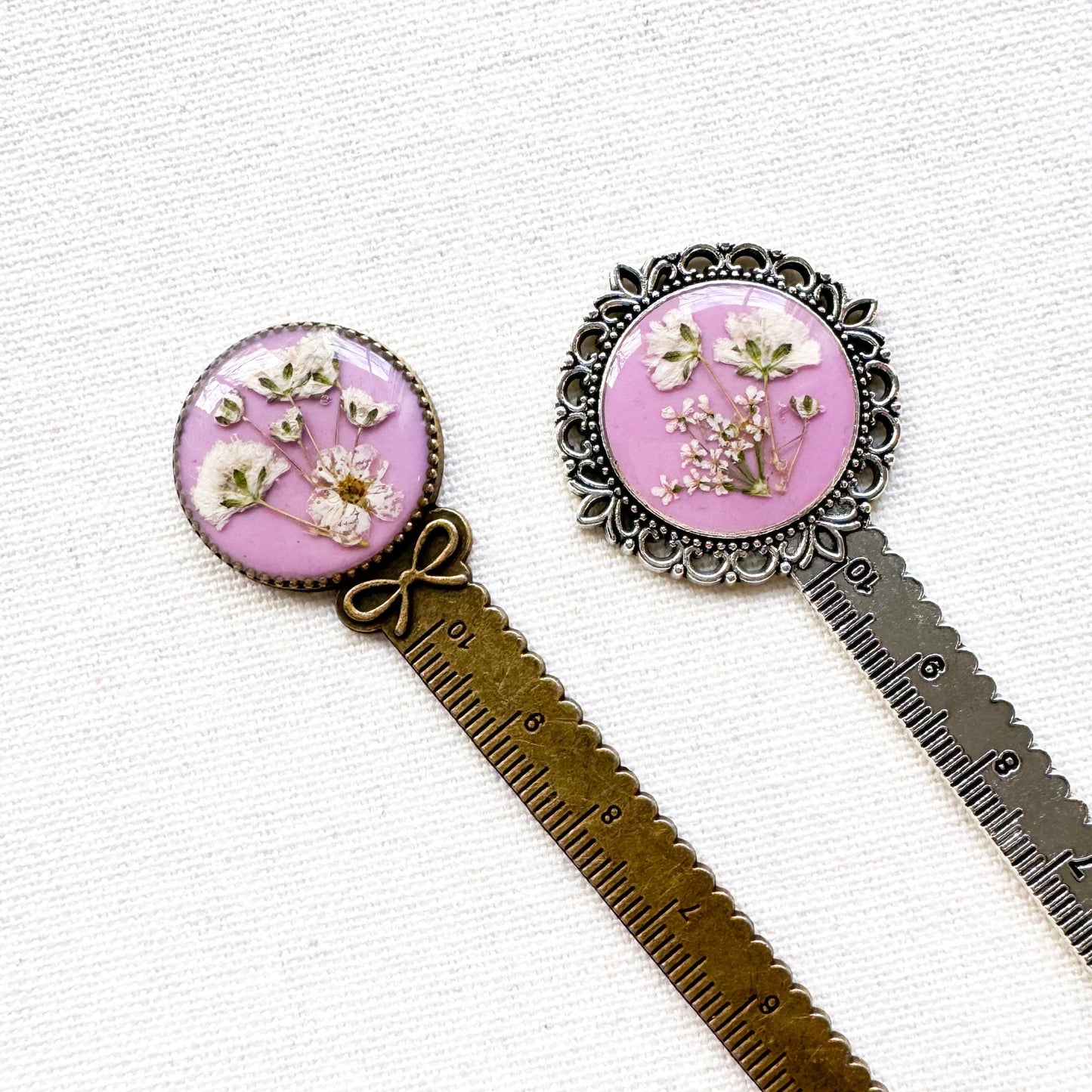 Odette Pressed Flower Bookmark | Silver or Bronze