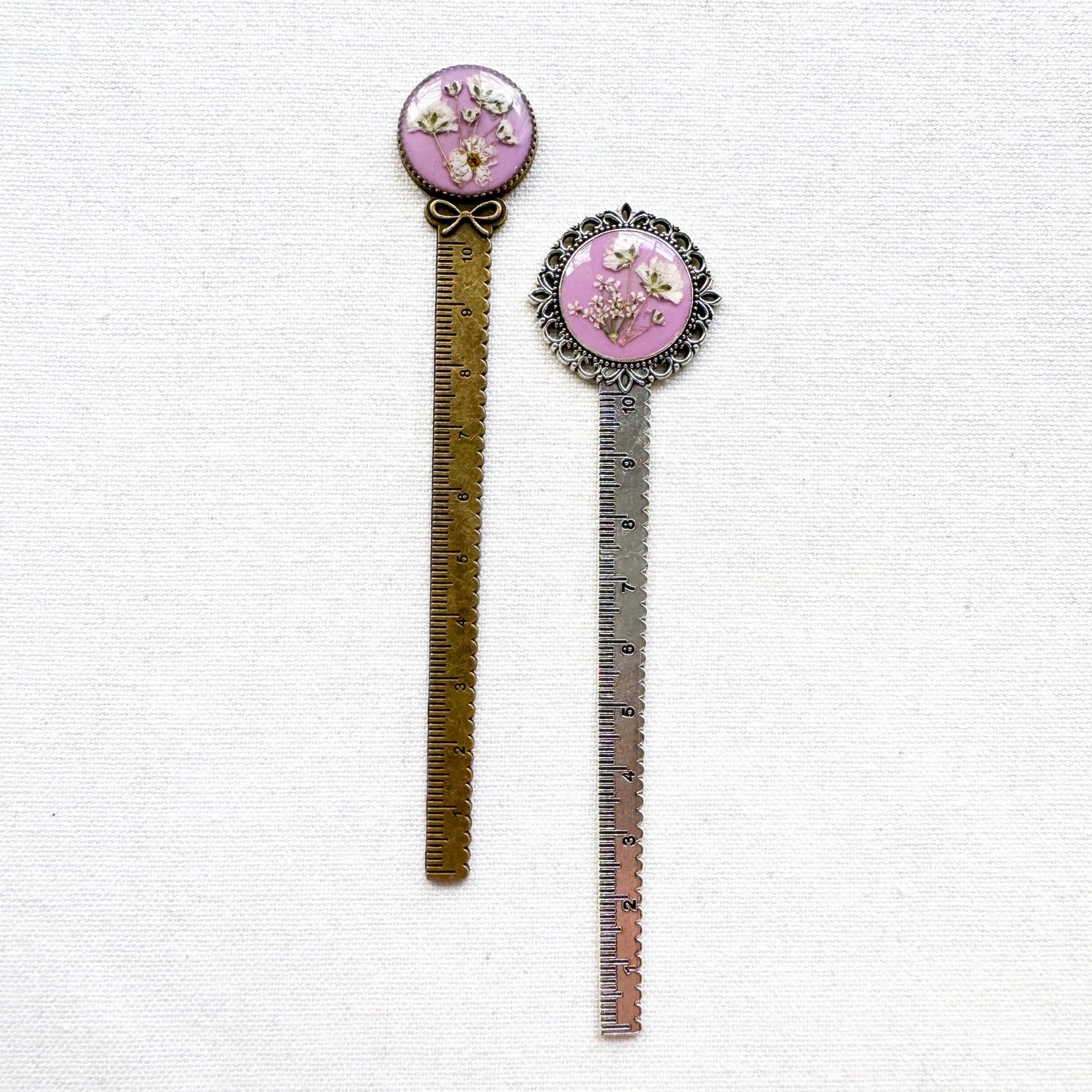 Odette Pressed Flower Bookmark | Silver or Bronze