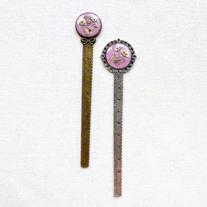 Odette Pressed Flower Bookmark | Silver or Bronze