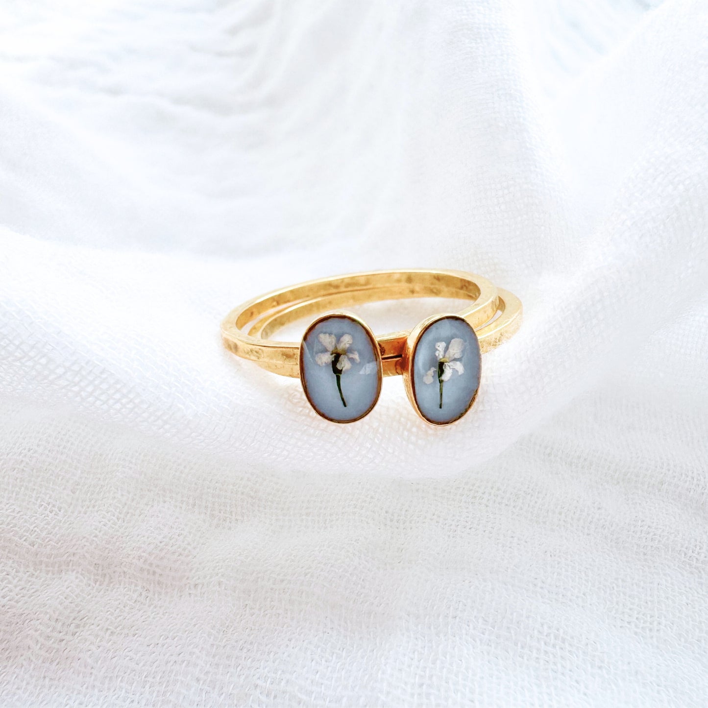Olivia Pressed Flower Ring | Gold