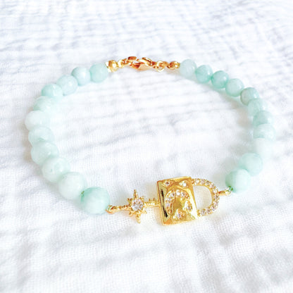 Ophelia Mystic Lock Gemstone Bracelet | Gold