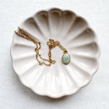 Ophelia Pressed Flower Necklace | Gold