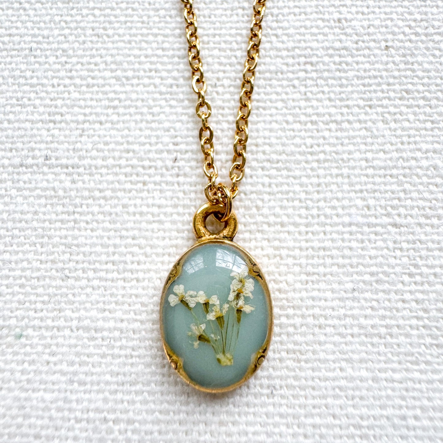 Ophelia Pressed Flower Necklace | Gold