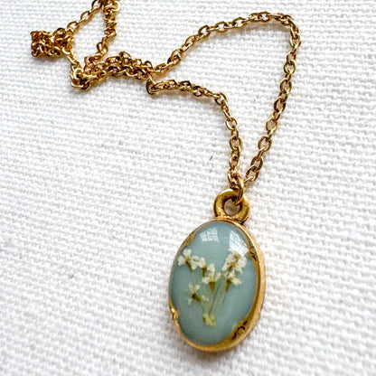 Ophelia Pressed Flower Necklace | Gold