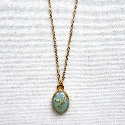 Ophelia Pressed Flower Necklace | Gold