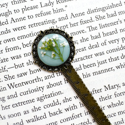 Ophelia Pressed Flower Bookmark | Bronze