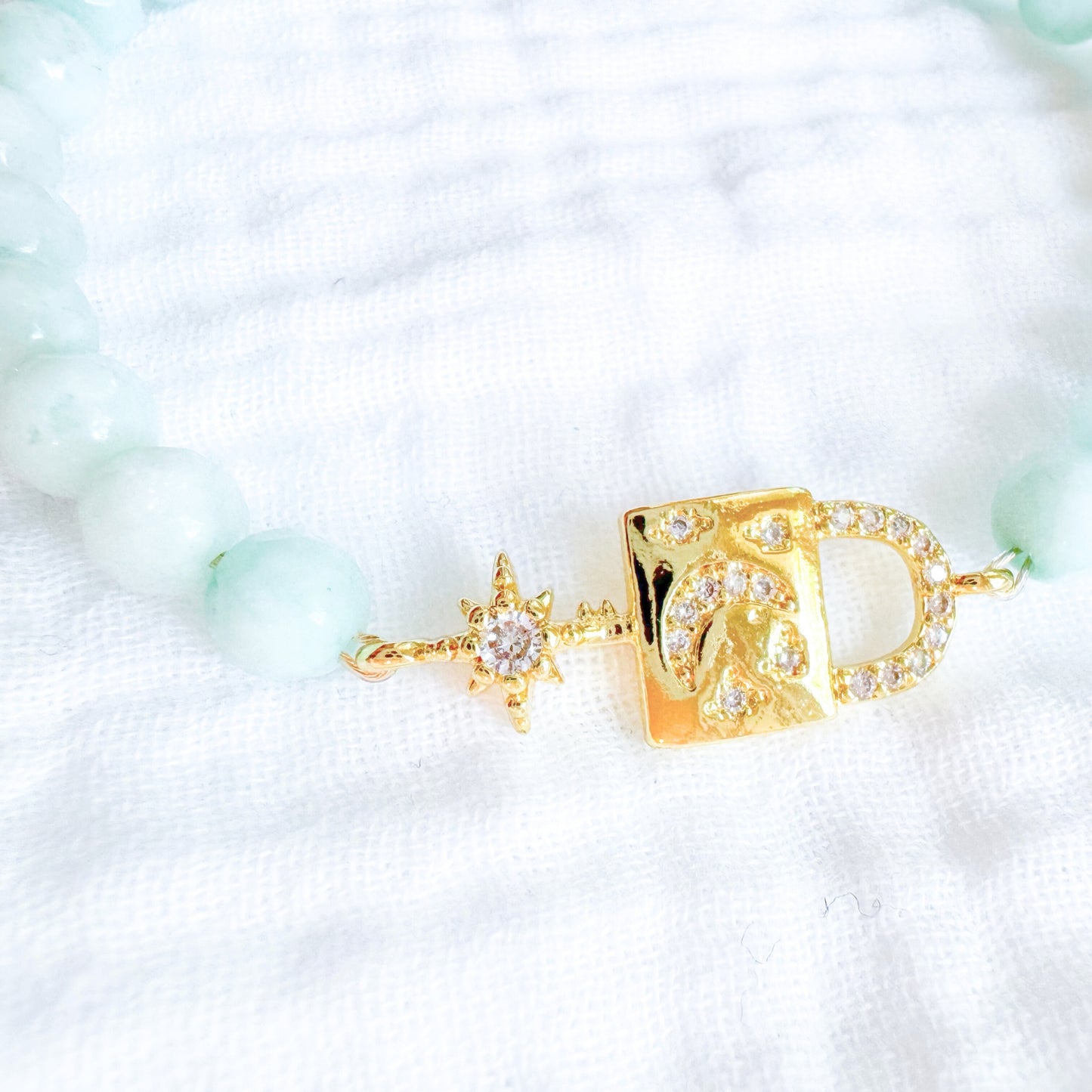 Ophelia Mystic Lock Gemstone Bracelet | Gold