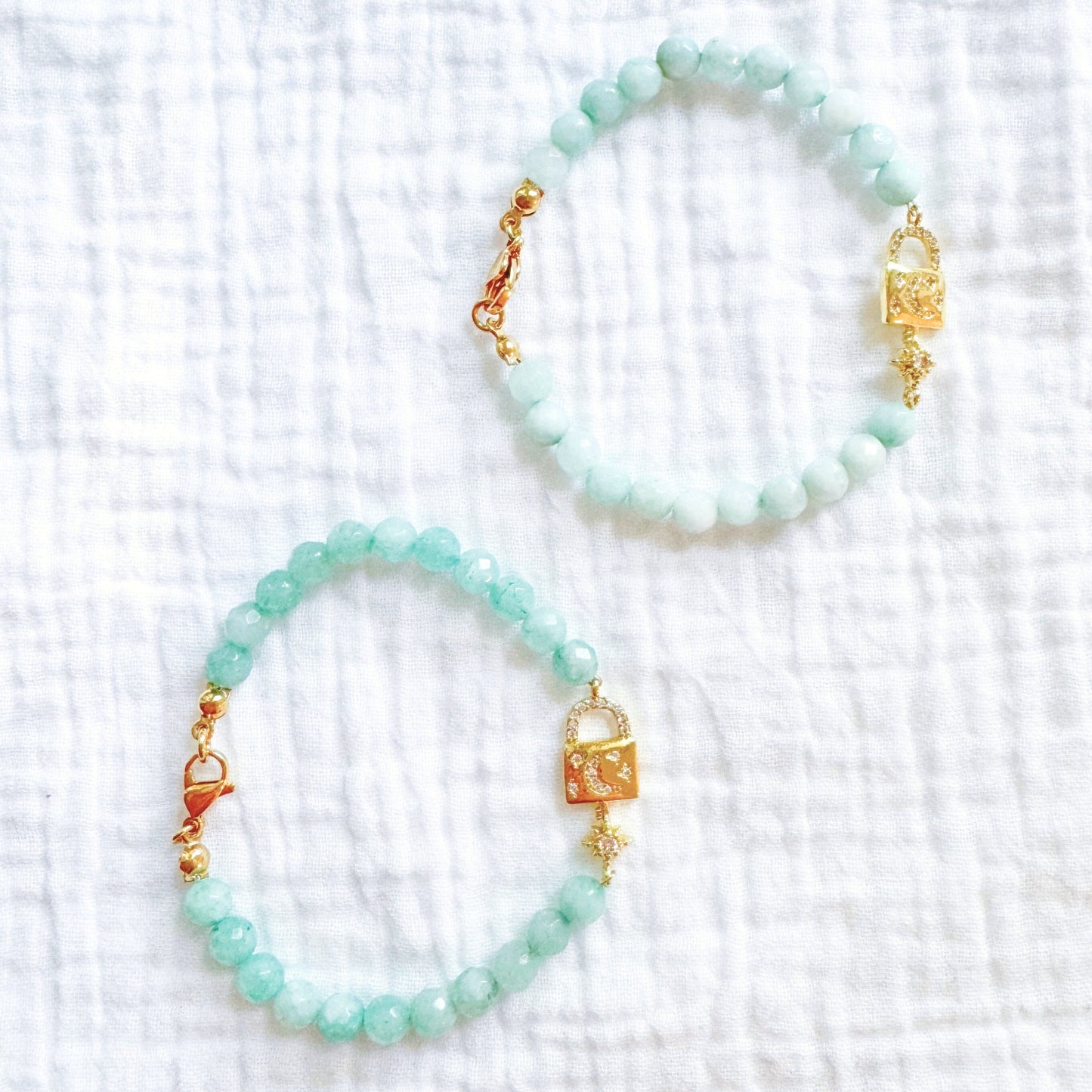 Ophelia Mystic Lock Gemstone Bracelet | Gold