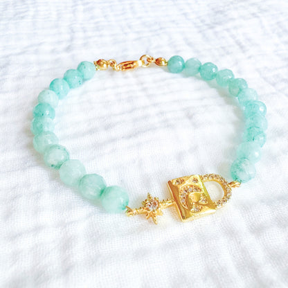 Ophelia Mystic Lock Gemstone Bracelet | Gold