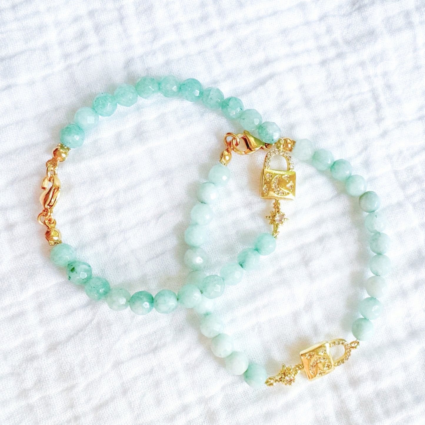 Ophelia Mystic Lock Gemstone Bracelet | Gold