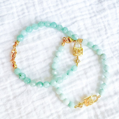 Ophelia Mystic Lock Gemstone Bracelet | Gold