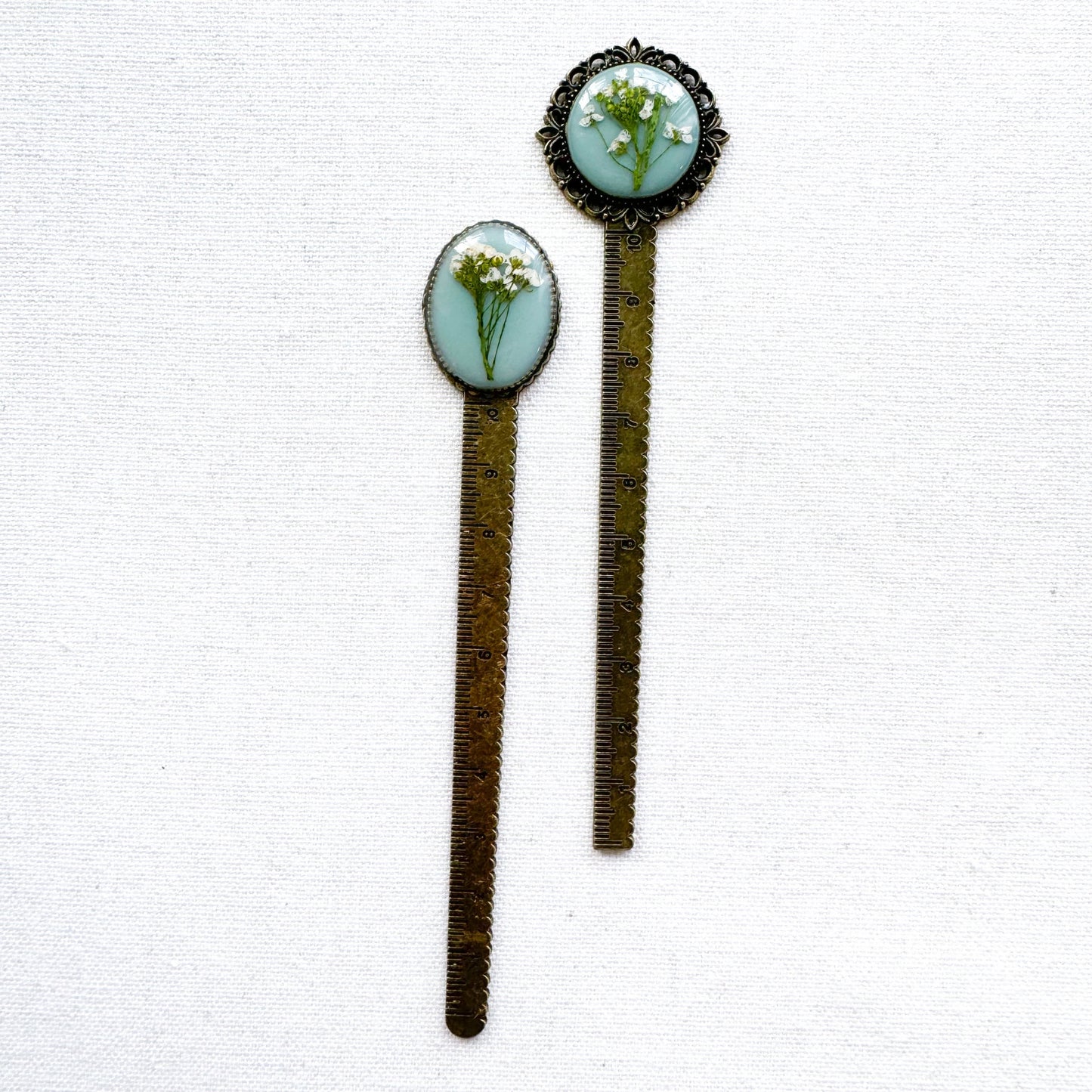 Ophelia Pressed Flower Bookmark | Bronze