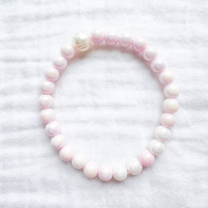 Peony Focal Pearl Bracelet