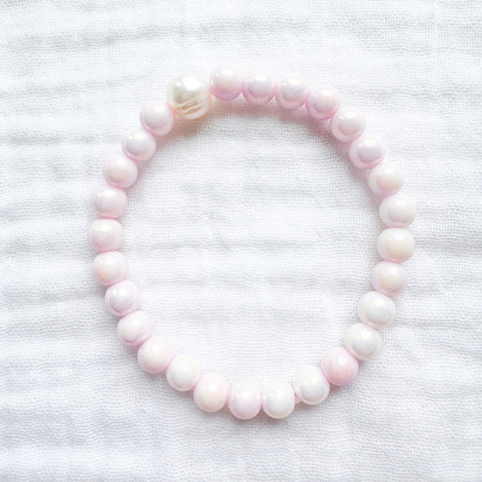 Peony Focal Pearl Bracelet