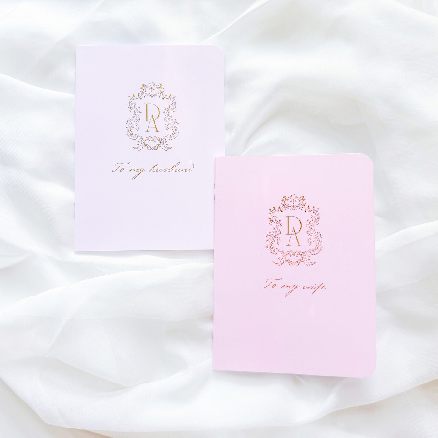 Wedding Vow Books | Custom Ornate Crest