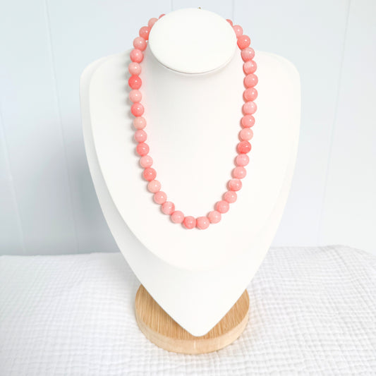 Pink Quartzite Gemstone Necklace