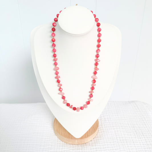 Shell and Quartzite Statement Necklace