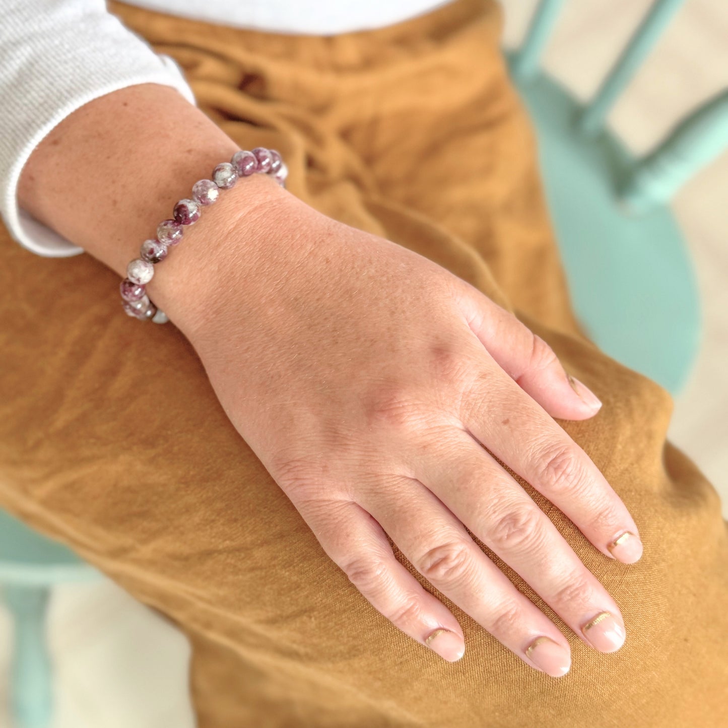 Pink Tourmaline Gemstone Bracelet