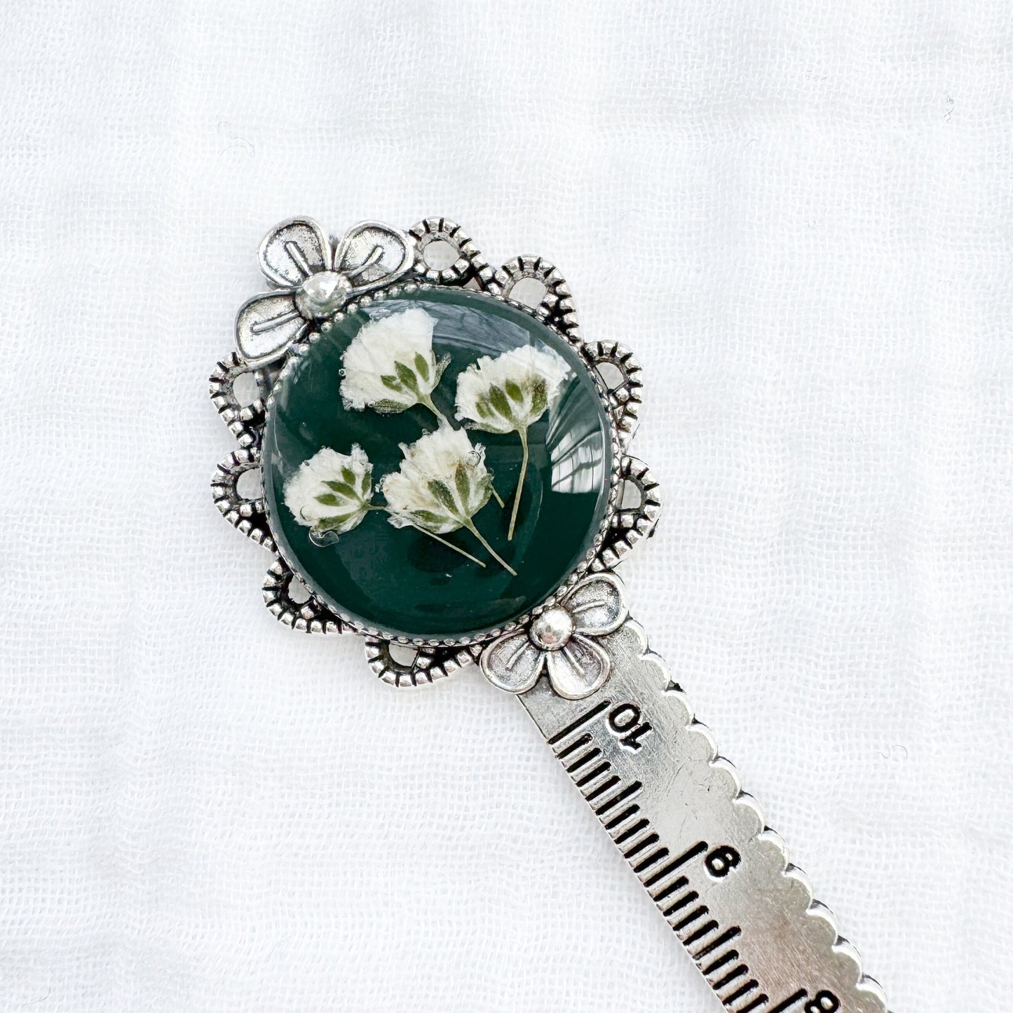 Sylvie Pressed Flower Bookmark | Bronze