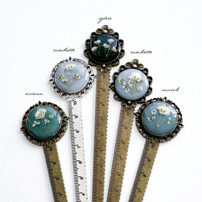 Sylvie Pressed Flower Bookmark | Bronze