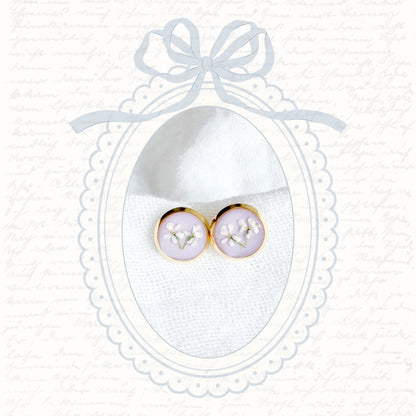 Paige Pressed Flower Earrings | Gold