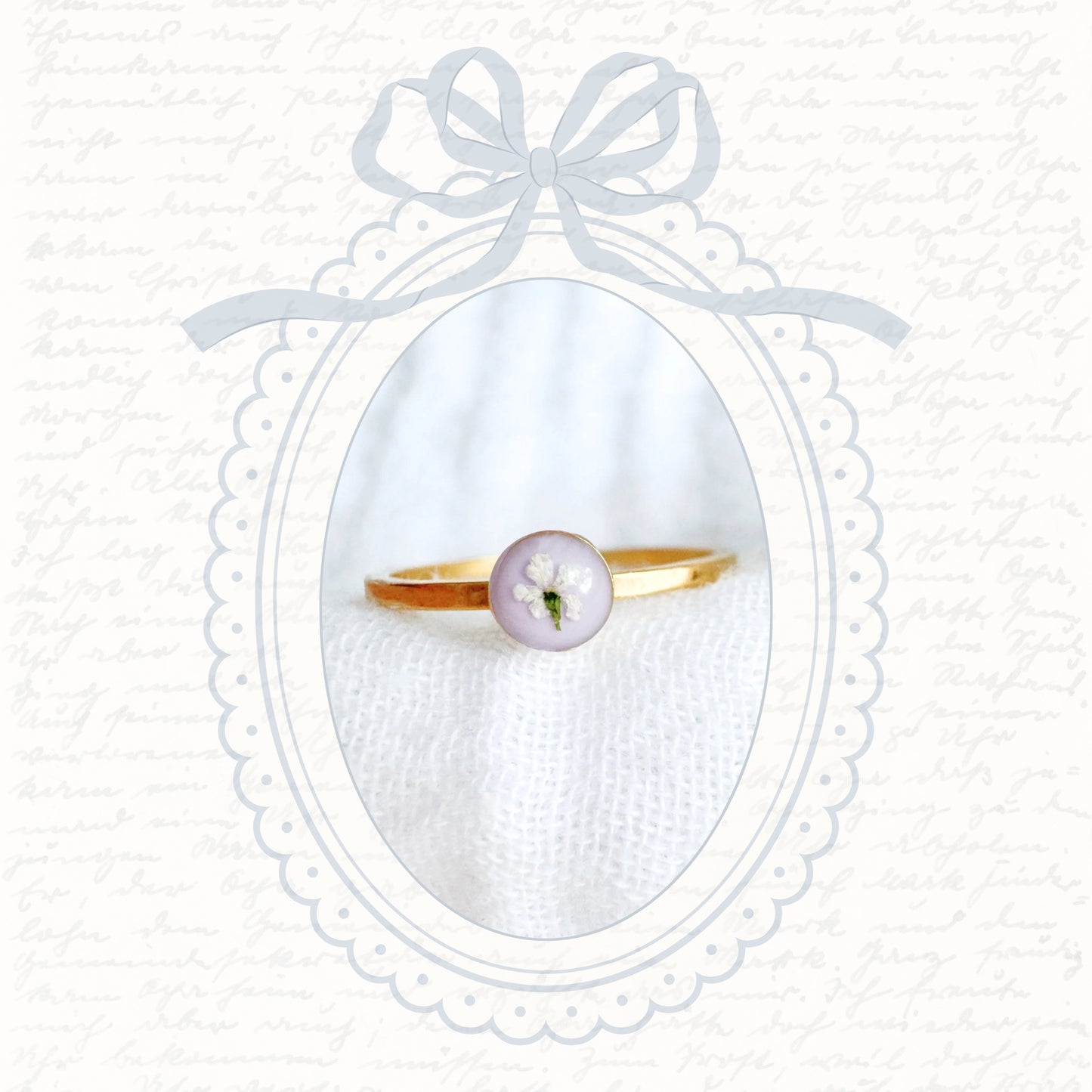 Mary Pressed Flower Ring | Gold