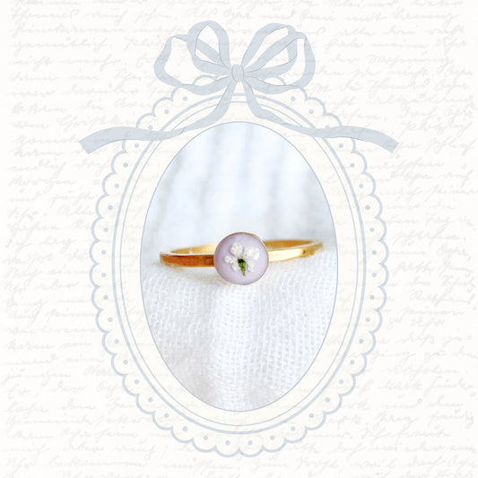 Mary Pressed Flower Ring | Gold