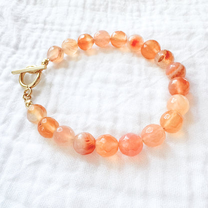 Pumpkin Spice Gemstone Bracelet | Gold