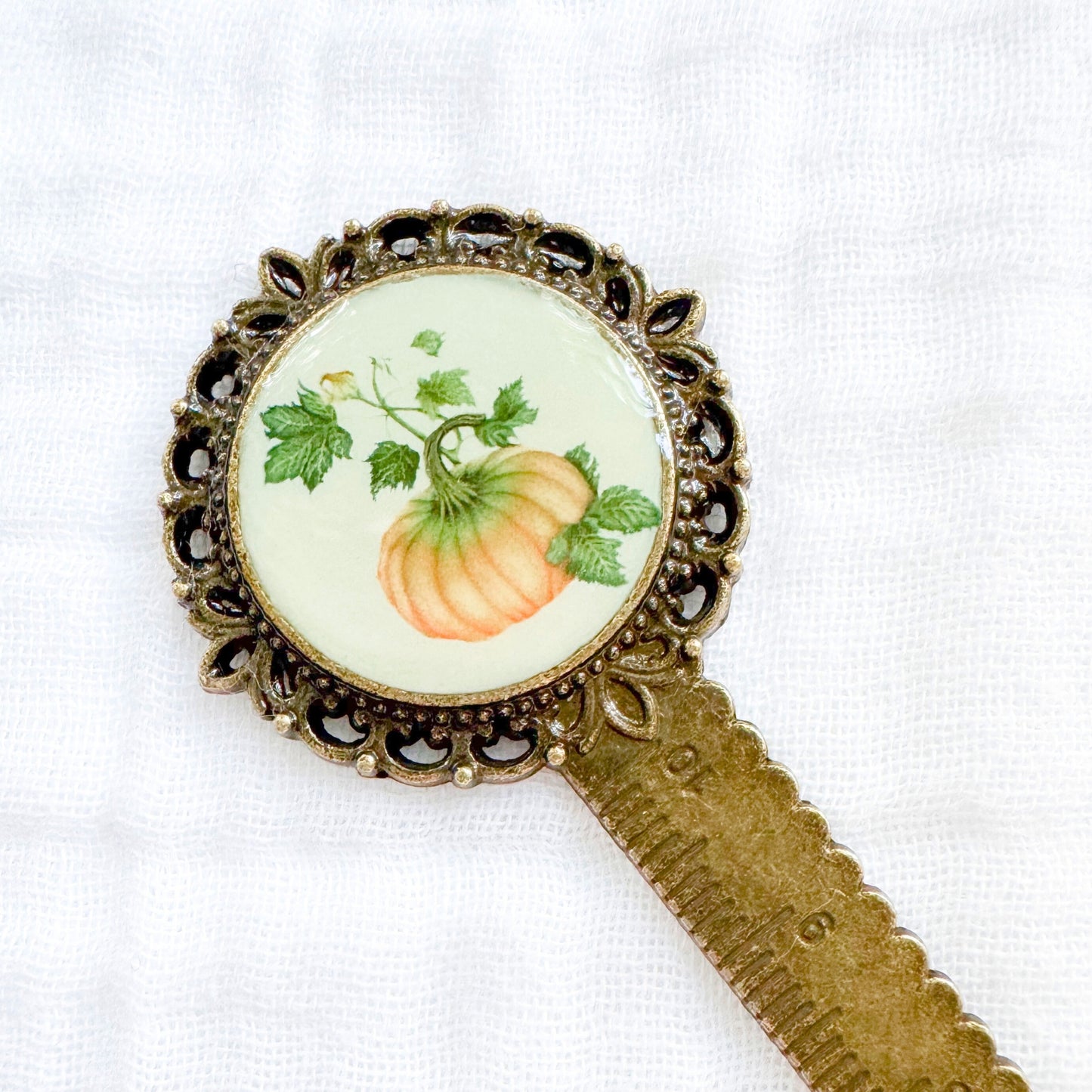 Pumpkin Bookmark | Bronze