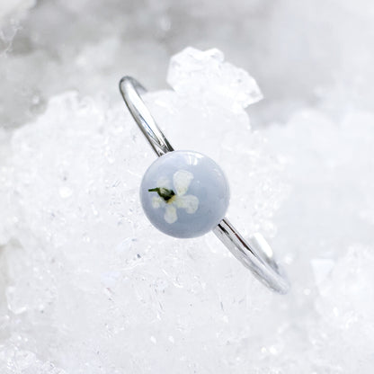 Raechelle Pressed Flower Ring | Silver