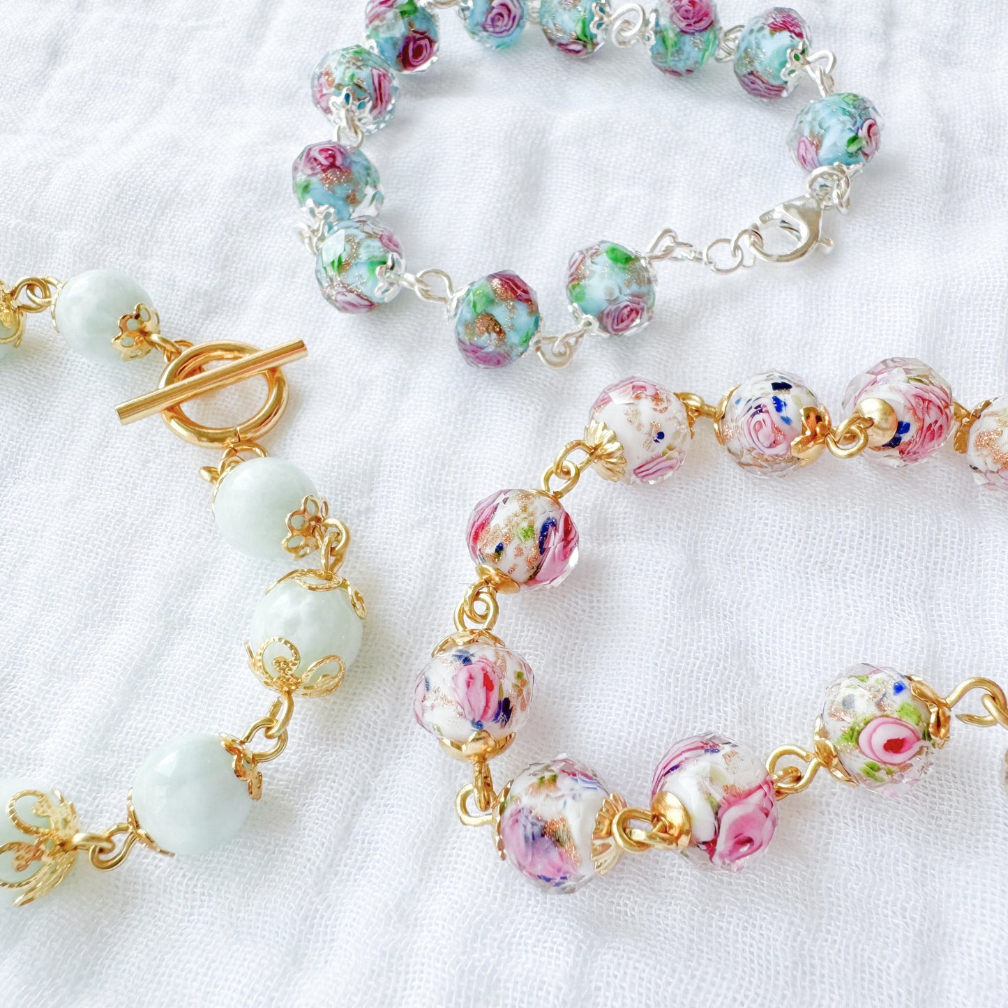 Gilded Icy Blue Bracelet | Gold