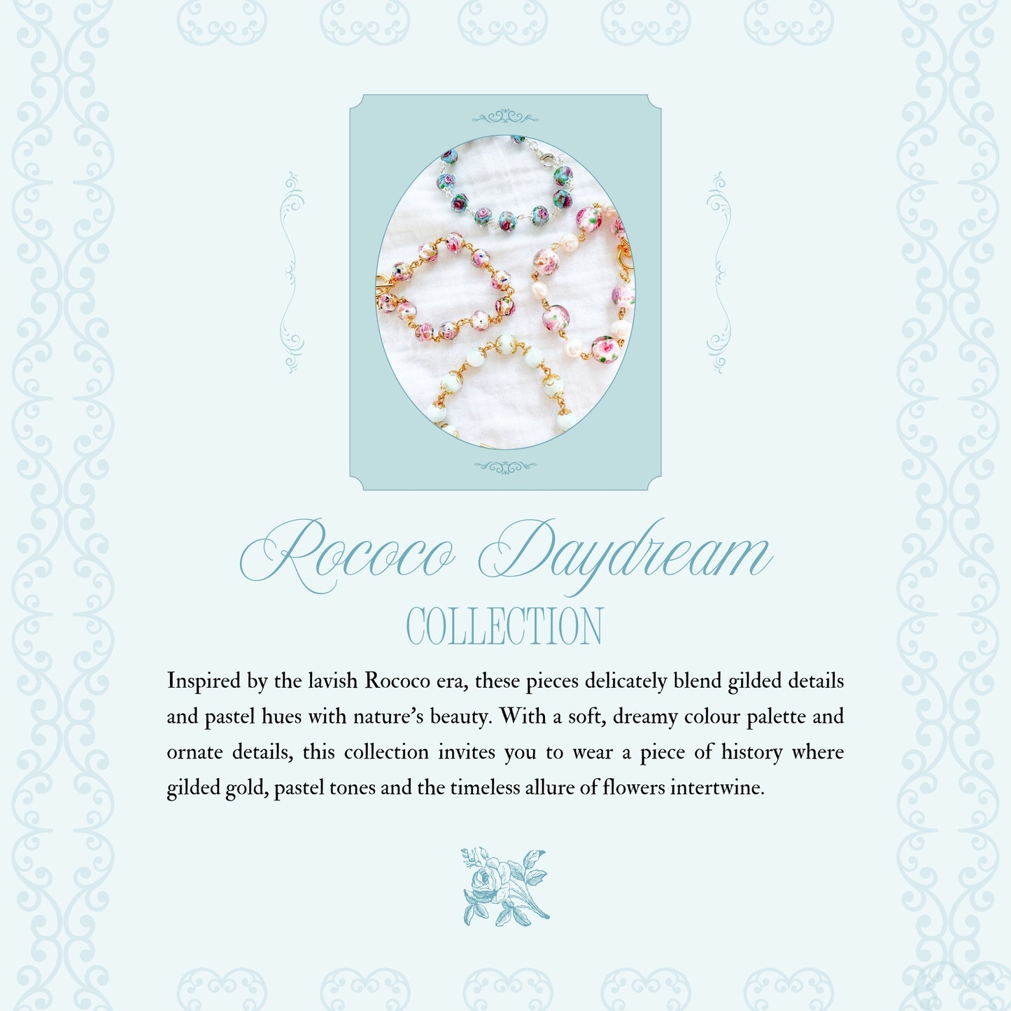Gilded Icy Blue Bracelet | Gold