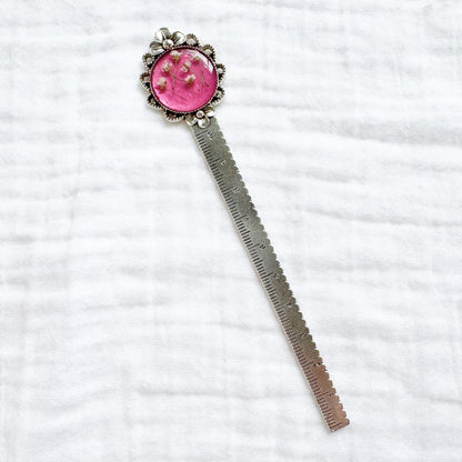 Rosalind Pressed Flower Bookmark | Silver