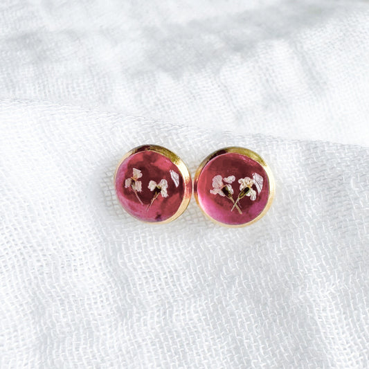 Rosalind Pressed Flower Earrings | Gold