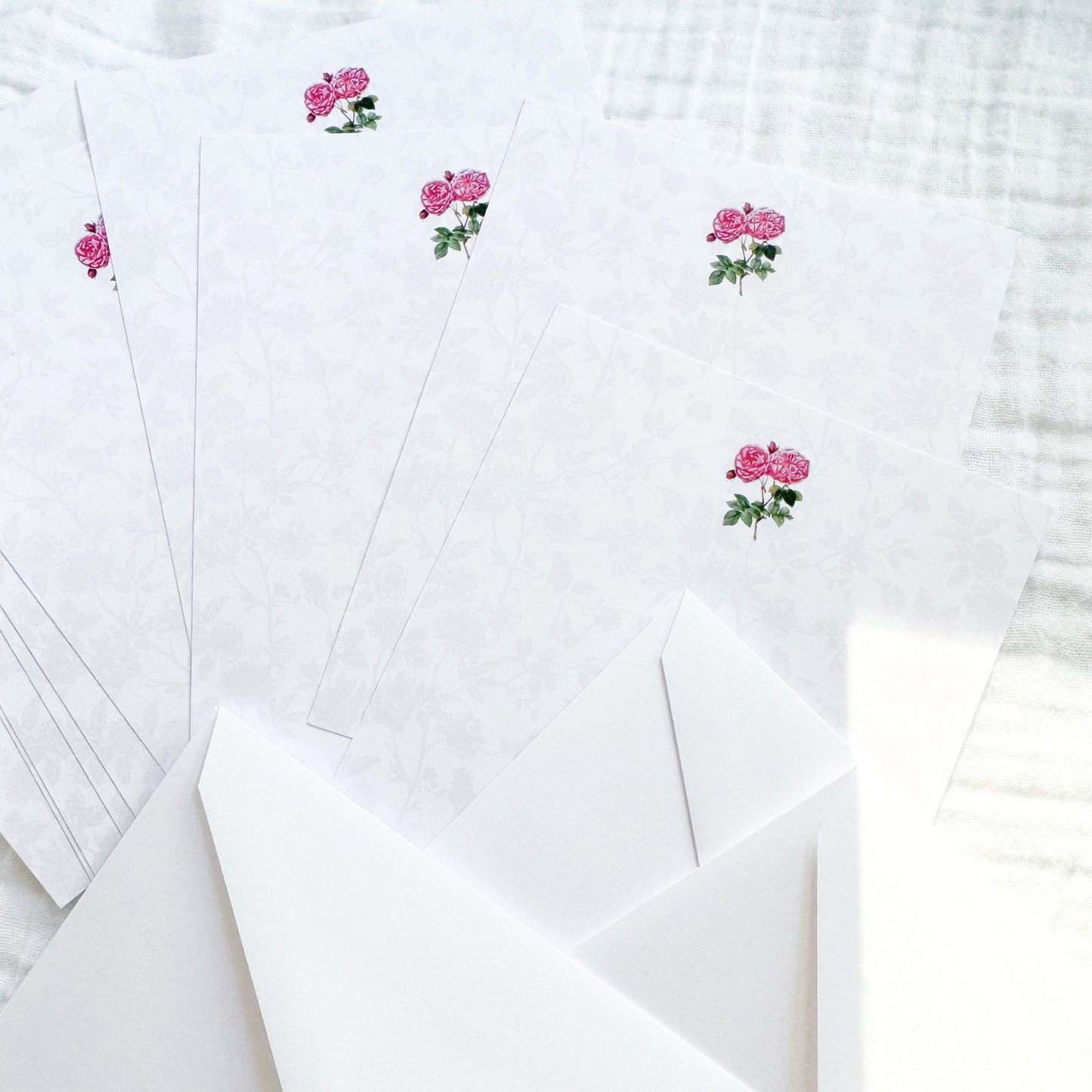 Romantic Rose | Loose Leaf Note Paper With Envelopes