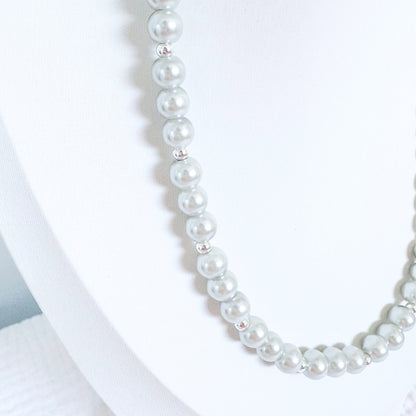 Larissa Beaded Necklace | Silver