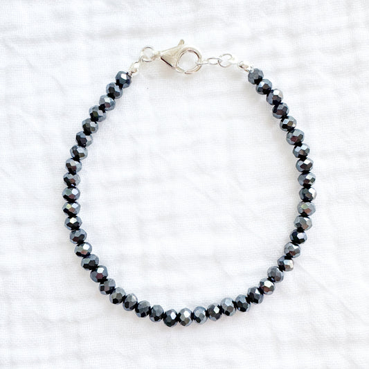 Shiny Bug Stacking Bracelet | Silver
