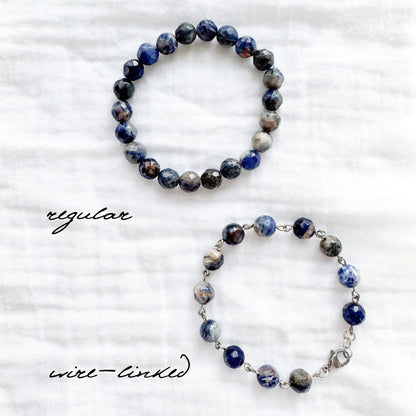 Sodalite Gemstone Bracelet | Silver