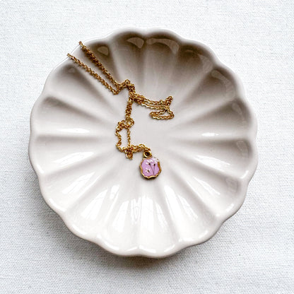 Sophie Pressed Flower Necklace | Gold