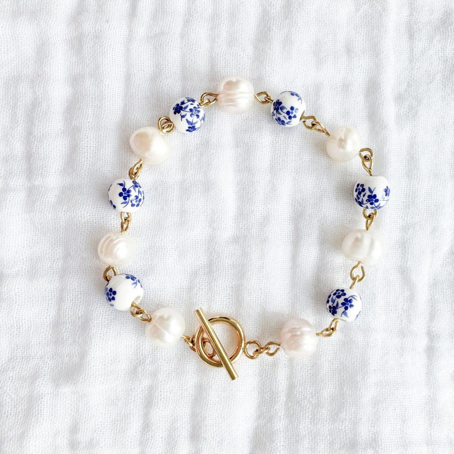 Petites Fleurs Classic Pearl Bracelet | Gold