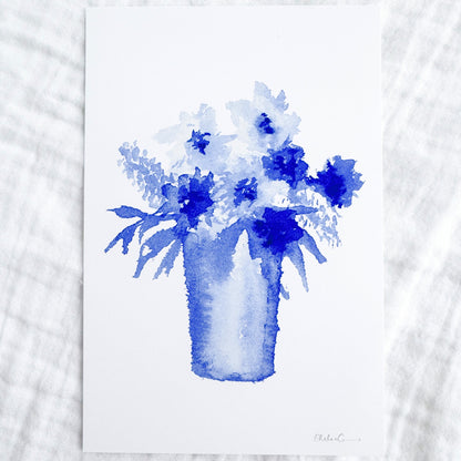 Flowerpot Watercolour Fine Art Print