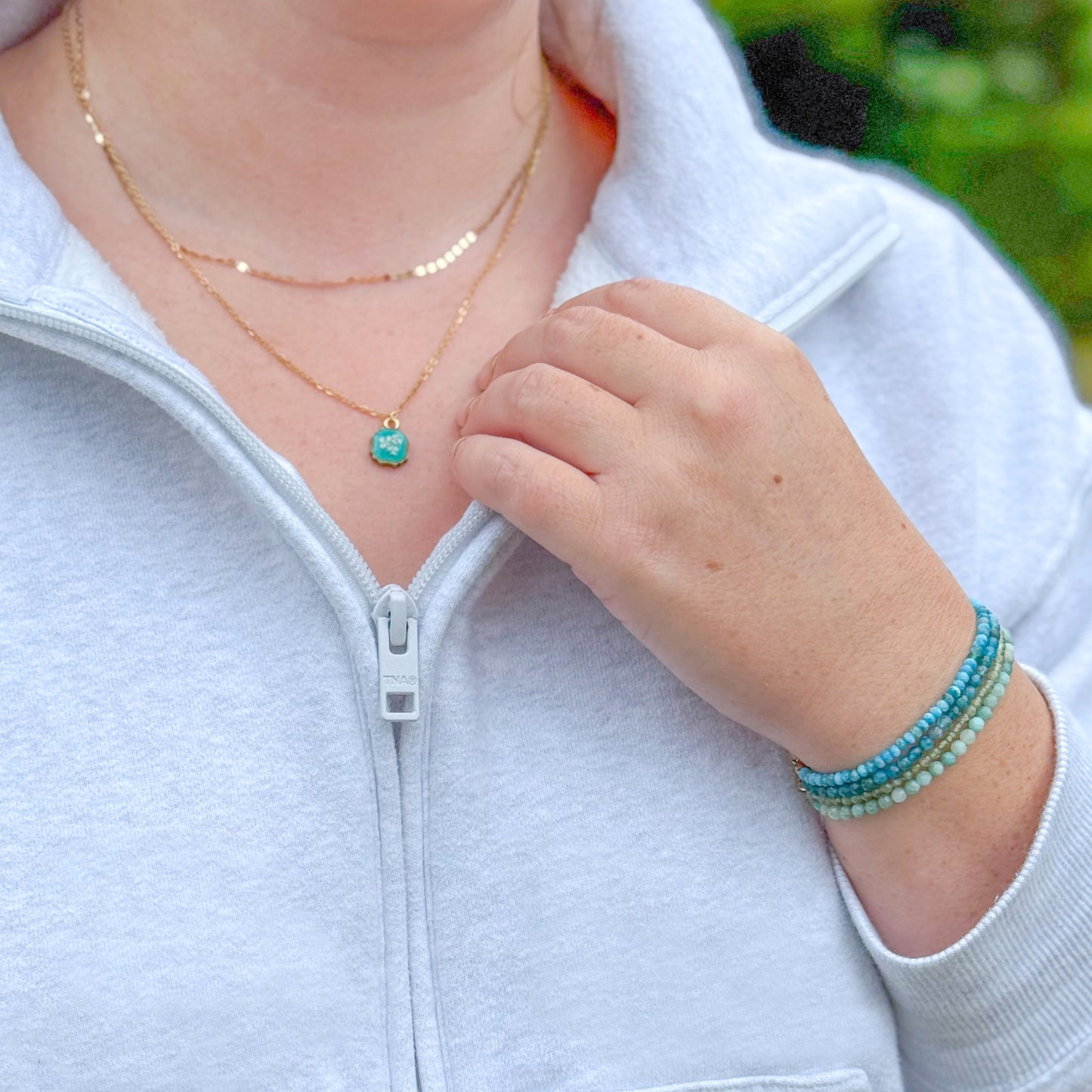 Ophelia Mini Frame Pressed Flower Necklace | Gold