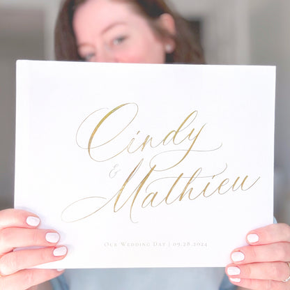 Wedding Guest Book | Custom Foil Embossed Guestbook
