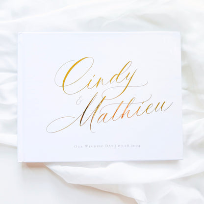 Wedding Guest Book | Custom Foil Embossed Guestbook