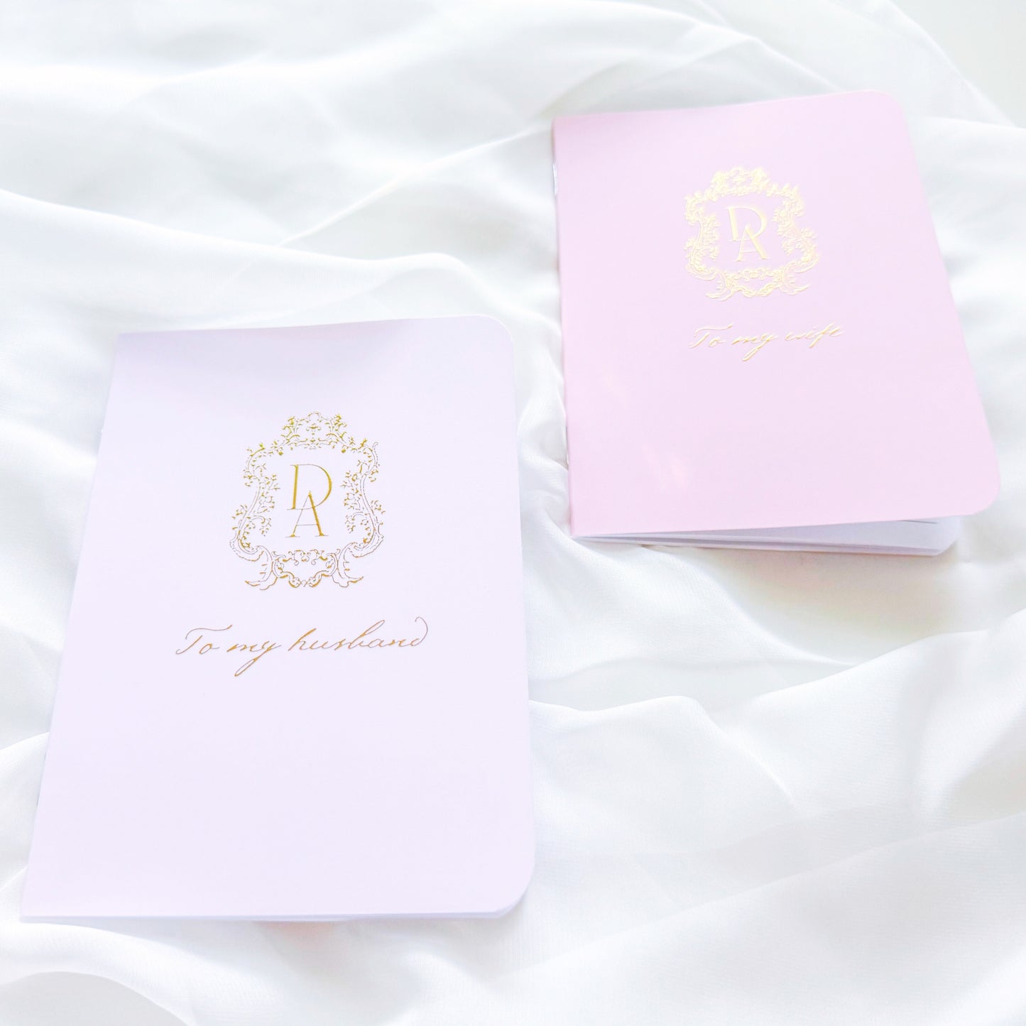 Wedding Vow Books | Custom Ornate Crest